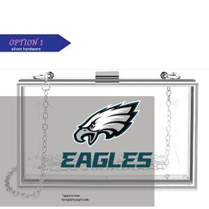 Philadelphia Eagles clear acrylic clutch